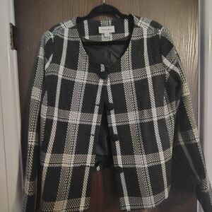 Merona Black and White Checkered Blazer